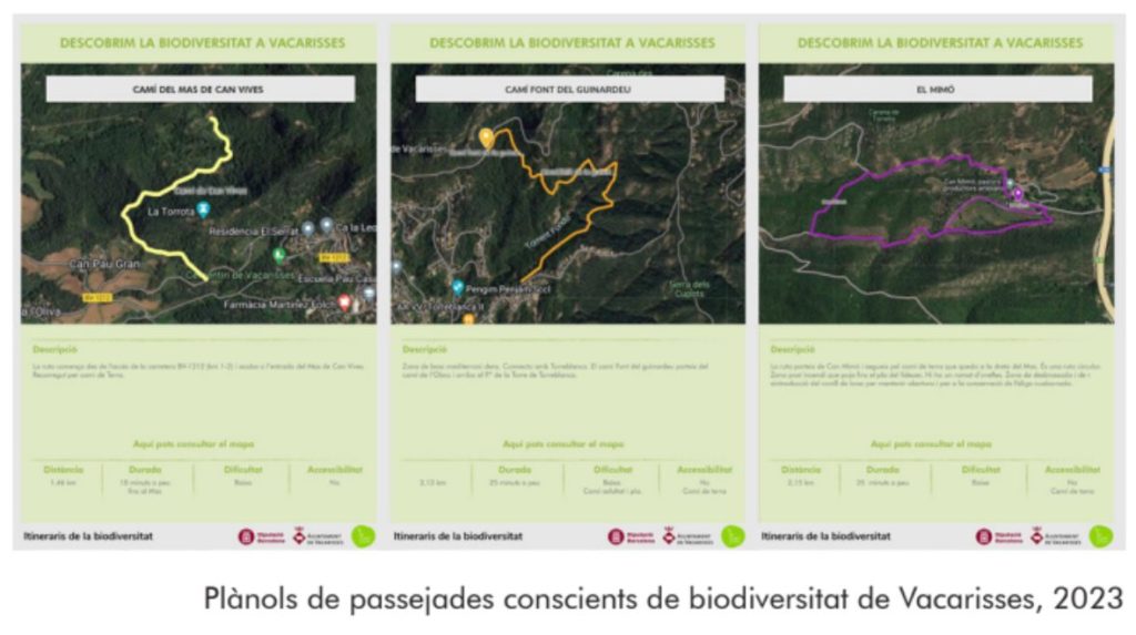 Plànols de passejada conscient per un projecte de Vacarisses